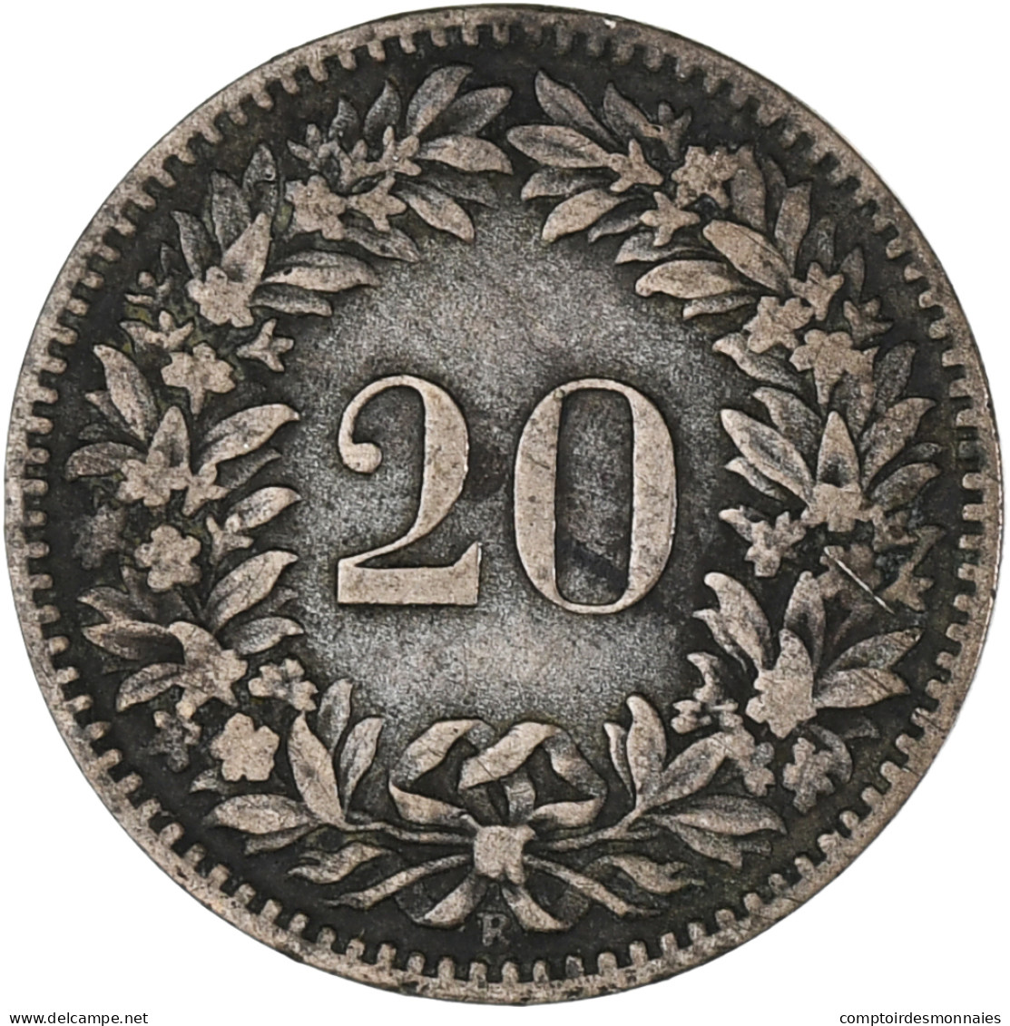 Monnaie, Suisse, 20 Rappen, 1858, Bern, TTB, Billon, KM:7 - Autres & Non Classés