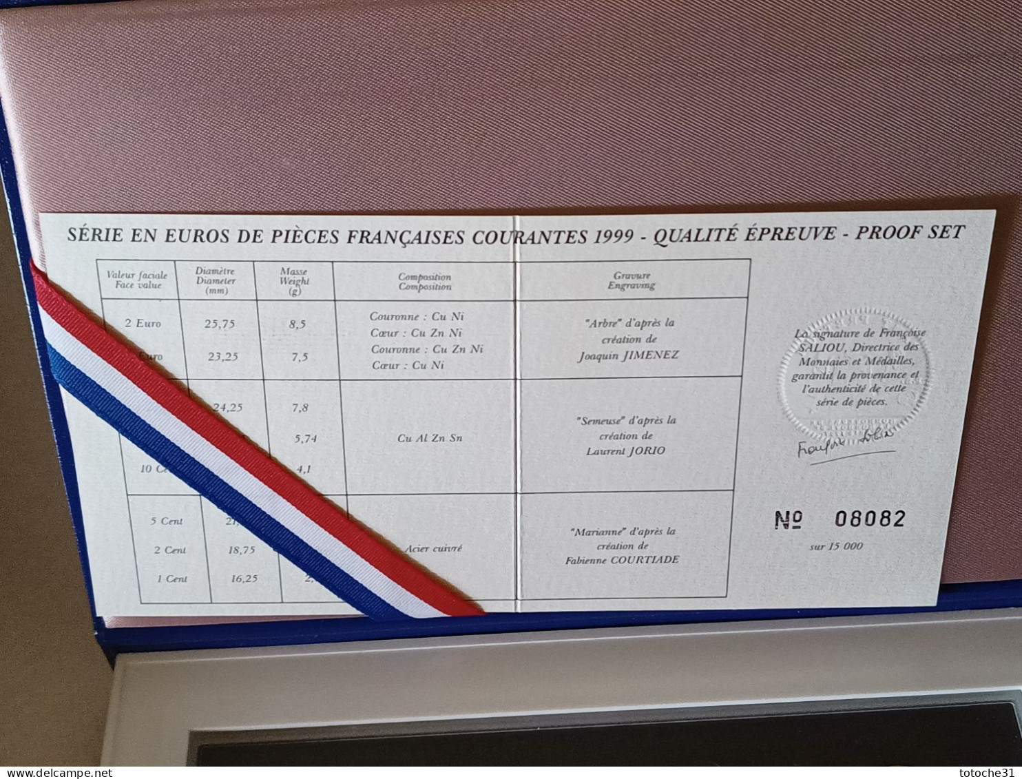 France Monnaies Belle épreuve Euros Complète 1999 - Colecciones