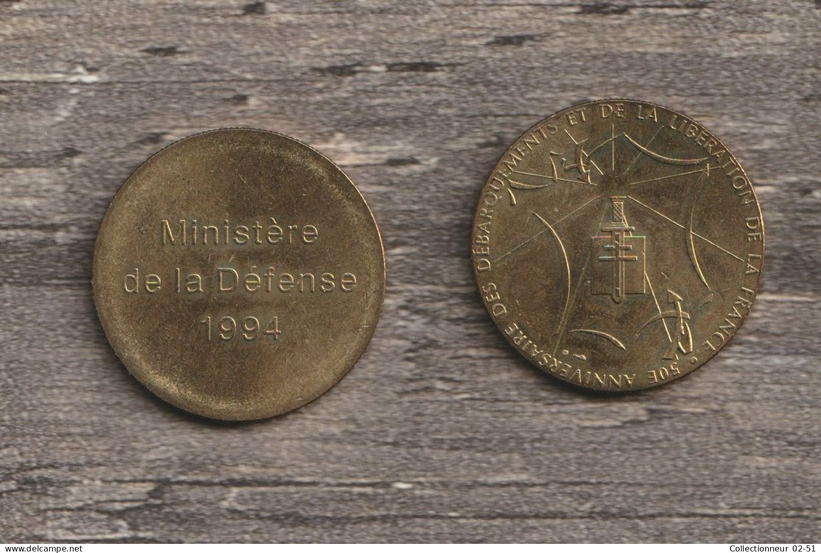 Monnaie De Paris : 50ème Anniversaire Des Débarquements Et De La Libération De La France - Ministère De La Défense 1994 - Ohne Datum