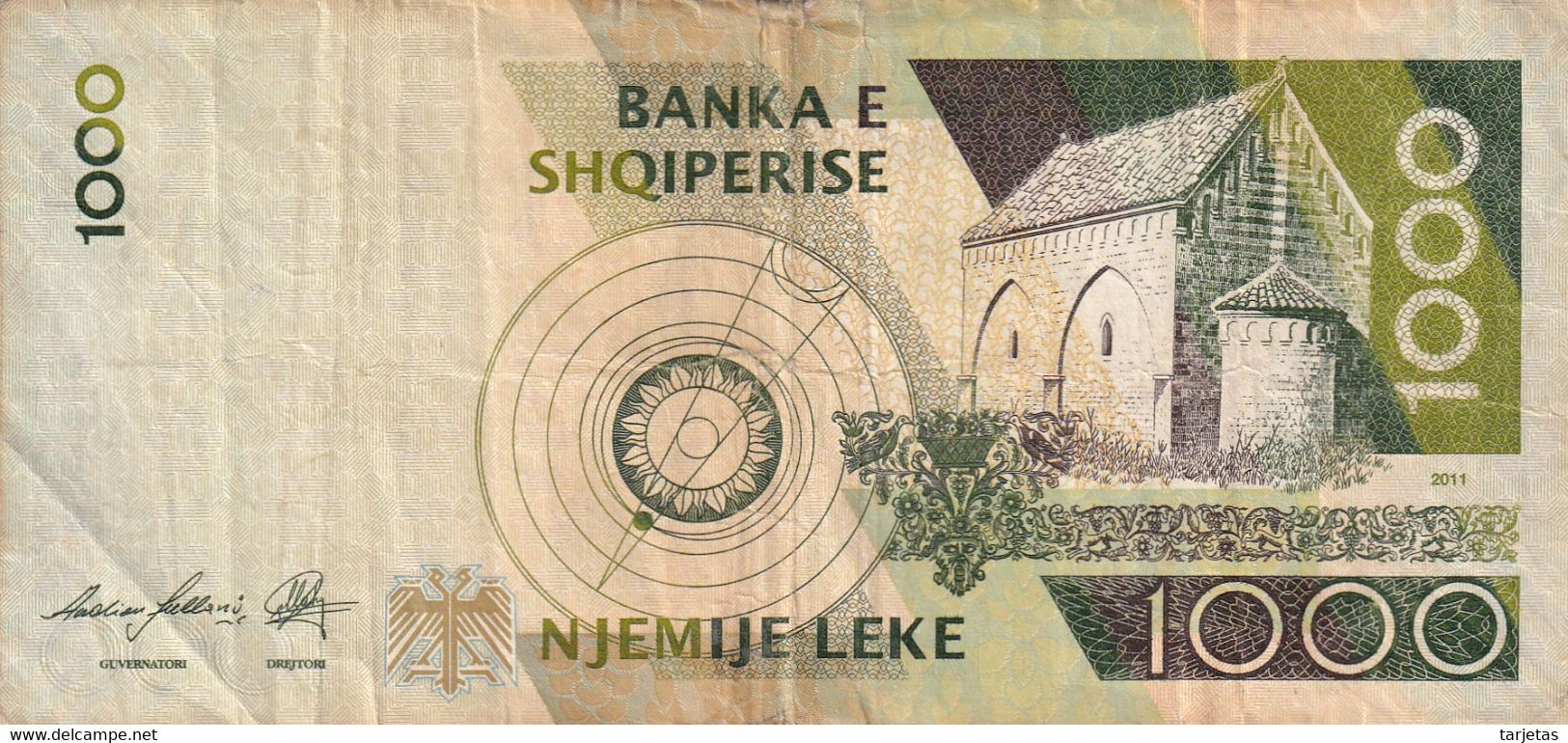 BILLETE DE ALBANIA DE 1000 LEKE DEL AÑO 2011  (BANKNOTE) - Albanien