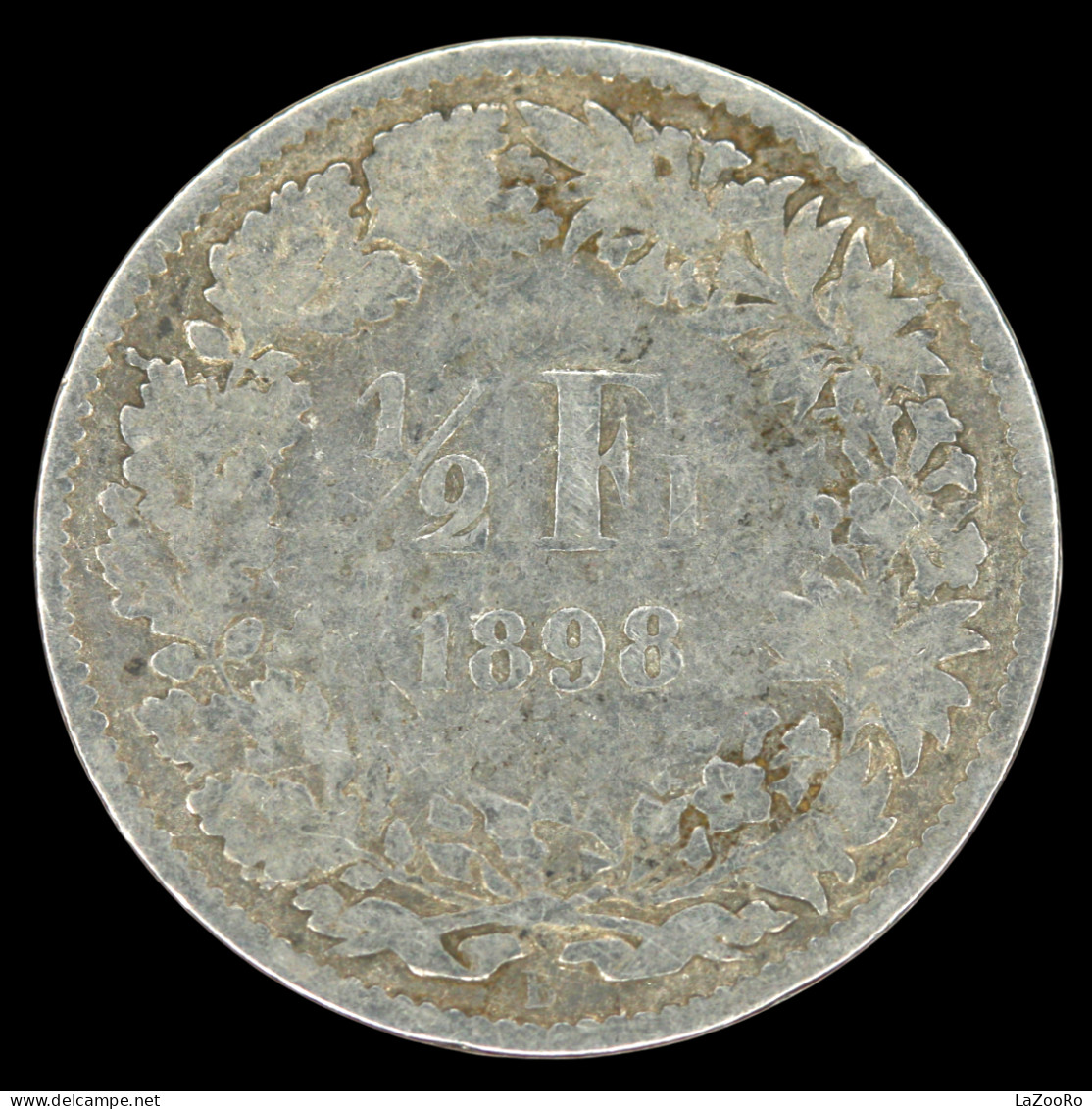 LaZooRo: Switzerland 1/2 Franc 1898 F - Silver - Autres & Non Classés