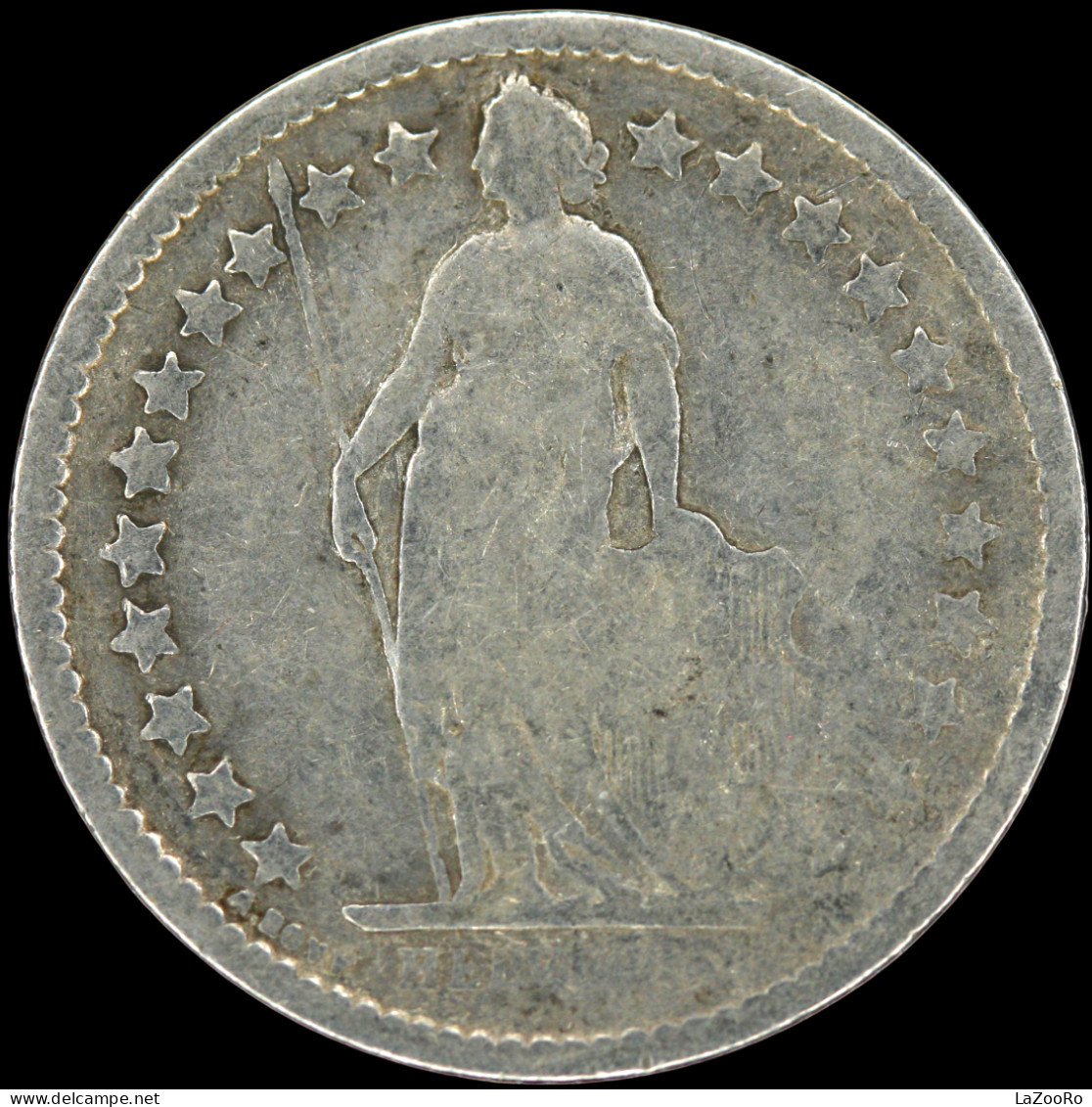 LaZooRo: Switzerland 1/2 Franc 1898 F - Silver - Autres & Non Classés