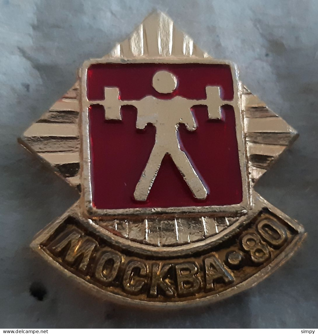 Weightlifting Olympic Games Moscow 1980 Pin - Halterofilia