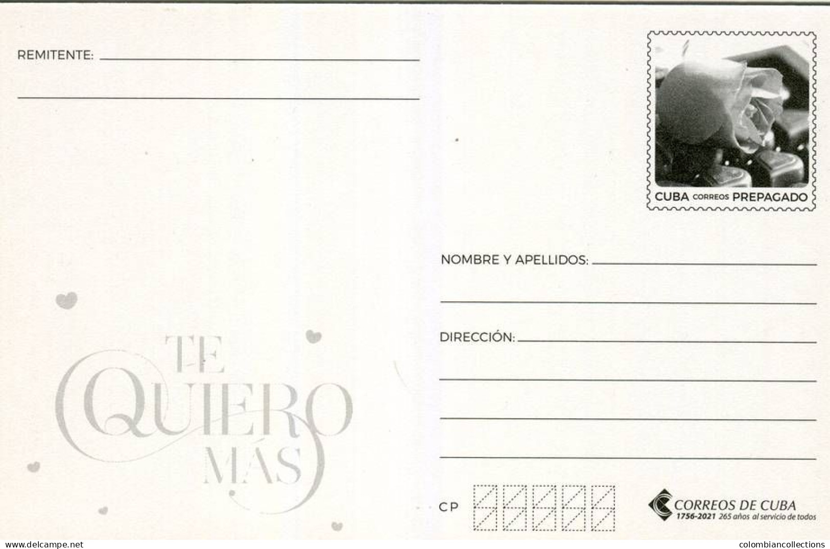 Lote PEP1527, Cuba, Entero Postal, Stationery, San Valentin, 4-10, I Love You More, Cup Of Coffee - Maximum Cards