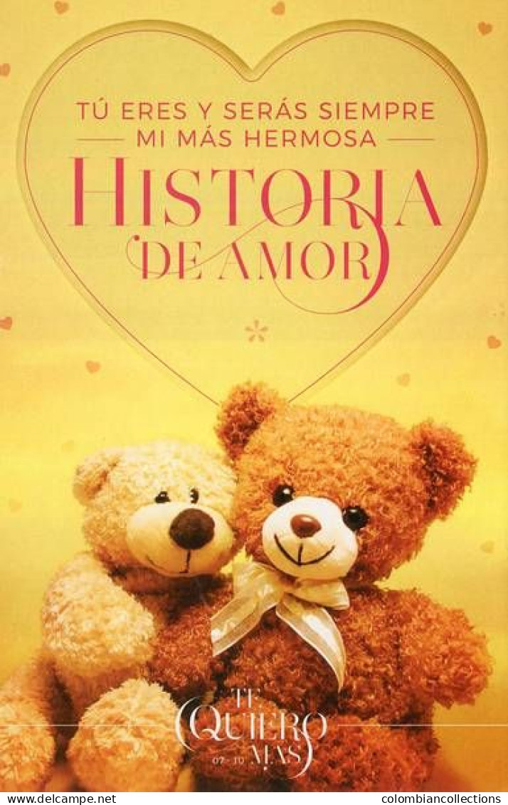 Lote PEP1530, Cuba, Entero Postal, Stationery, San Valentin, 7-10, I Love You More, Bear - Cartoline Maximum