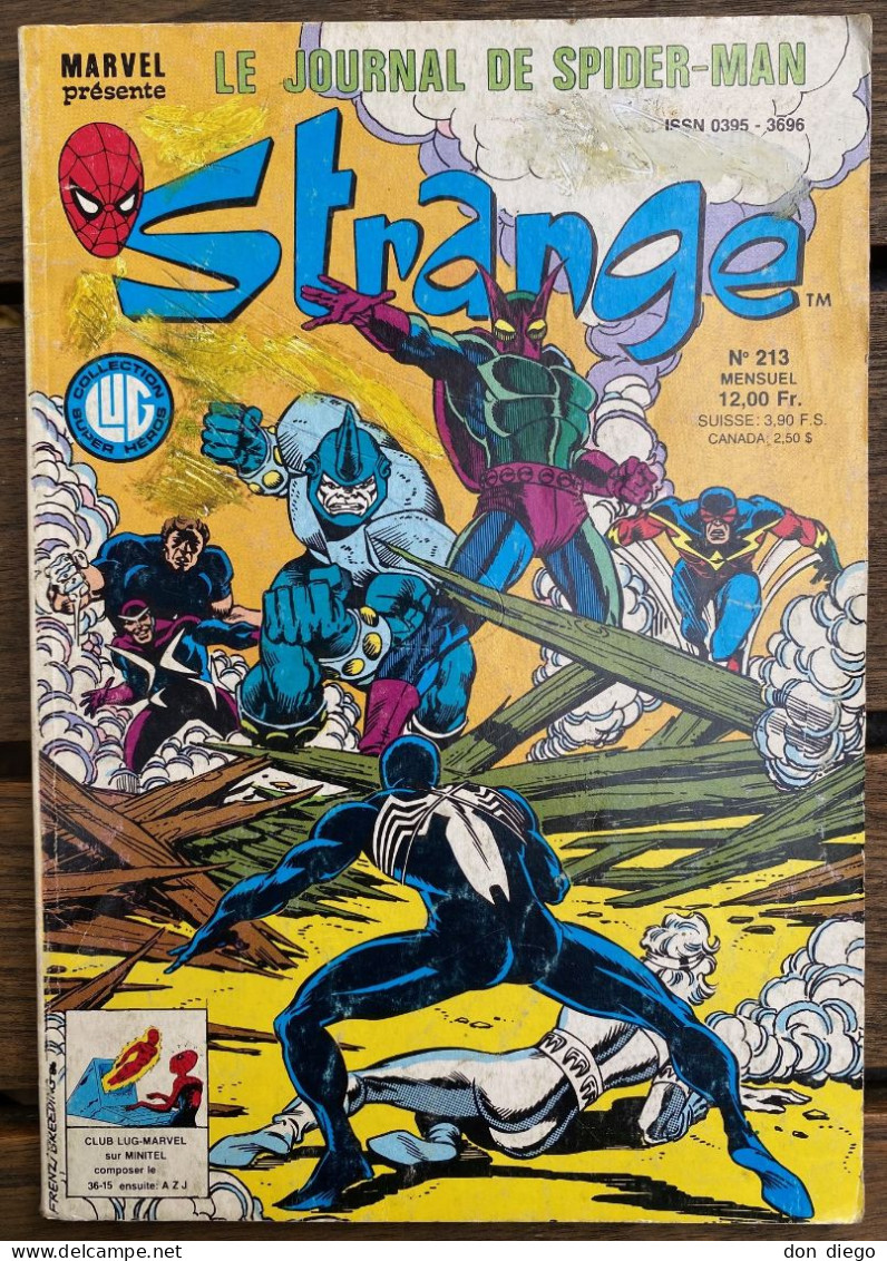 Strange N°213  Septembre 1987 L'Araignée / La Division Alpha / Les Défenseurs / Les Vengeurs - Strange