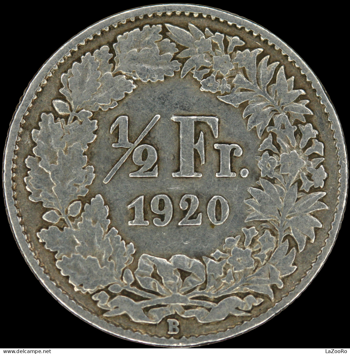 LaZooRo: Switzerland 1/2 Franc 1920 XF - Silver - 1/2 Franken