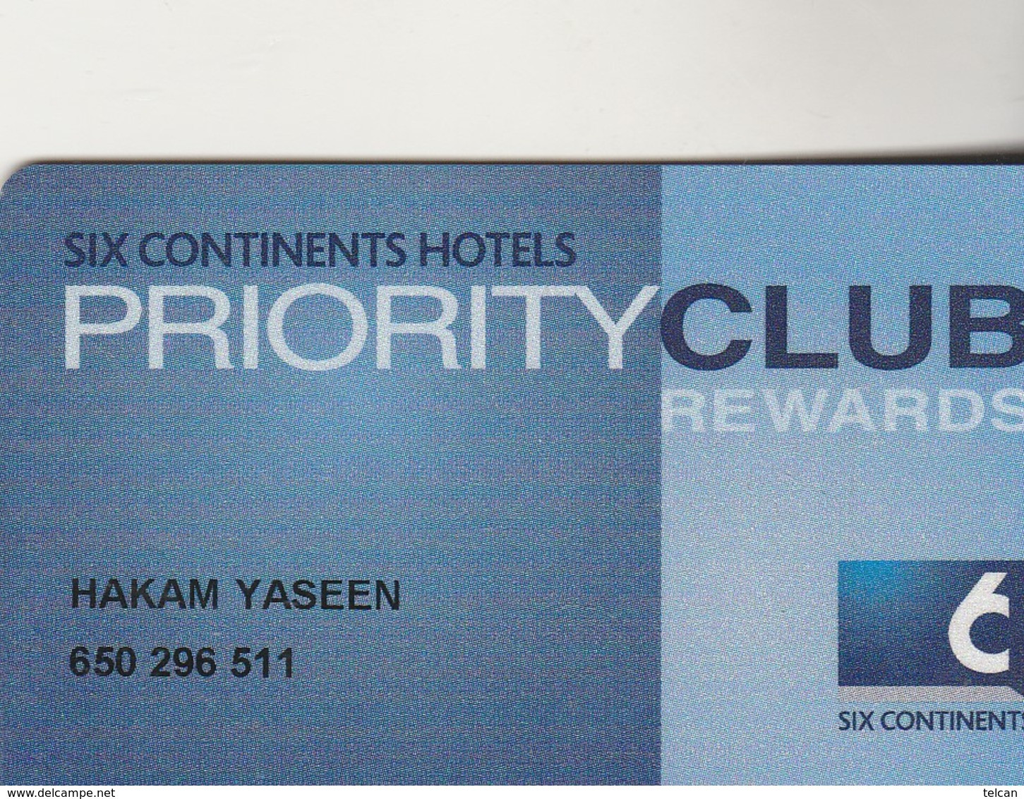 SIX CONTINENTS HOTELS - Hotel Key Cards