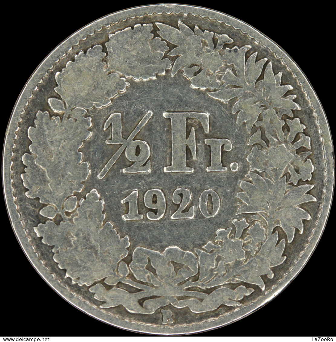 LaZooRo: Switzerland 1/2 Franc 1920 VF / XF - Silver - 1/2 Franc