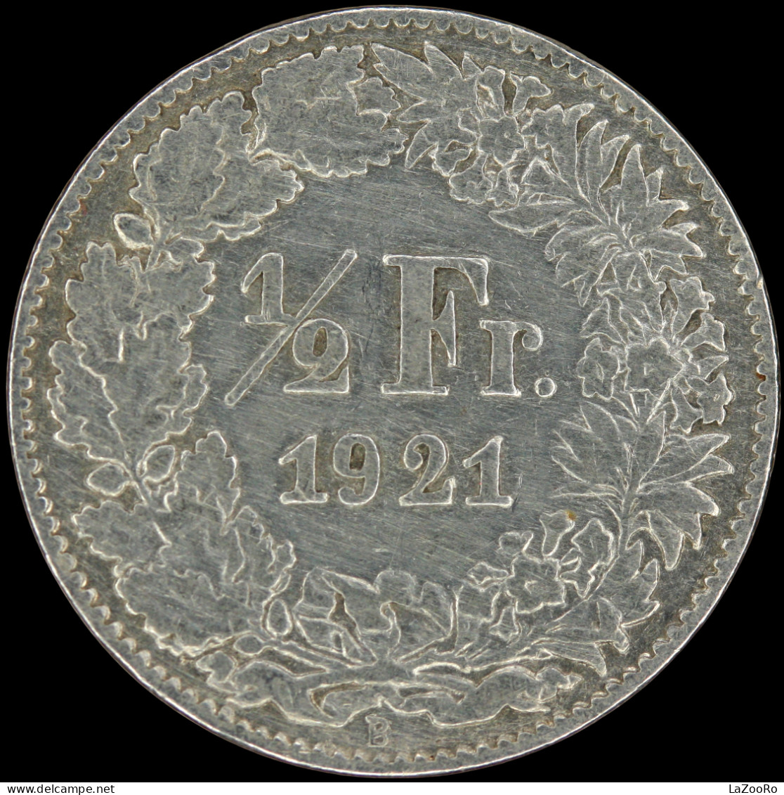 LaZooRo: Switzerland 1/2 Franc 1921 VF / XF - Silver - 1/2 Franc