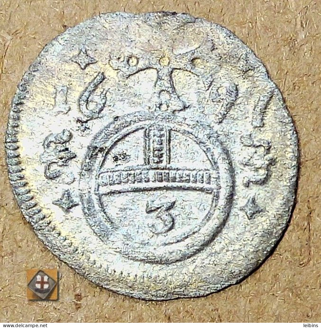 Bohemia Silesia 1697 - 3 Silver Pfennig (Leopold I) /VF - Tschechische Rep.