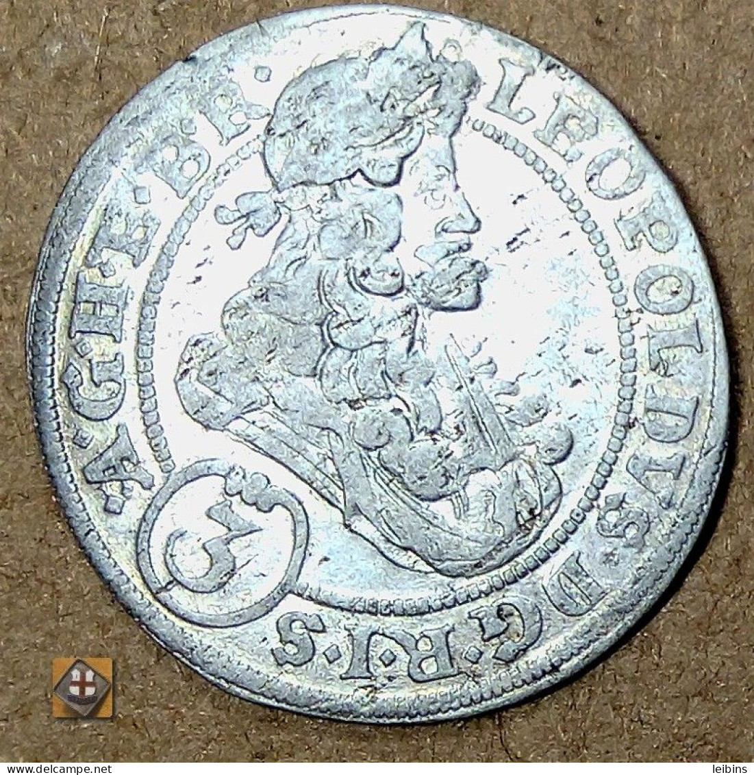 Bohemia Silesia 1697 CB - 3 Silver Kreuzer (Leopold I, Brieg) /XF - Czech Republic