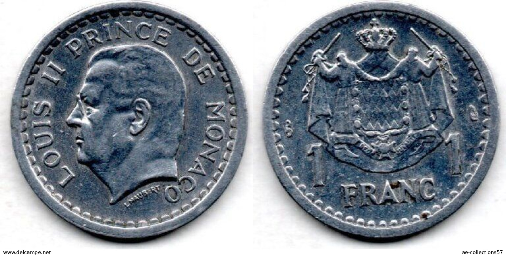 MA 24274 / Monaco 1 Franc 1943 TTB - 1960-2001 Franchi Nuovi