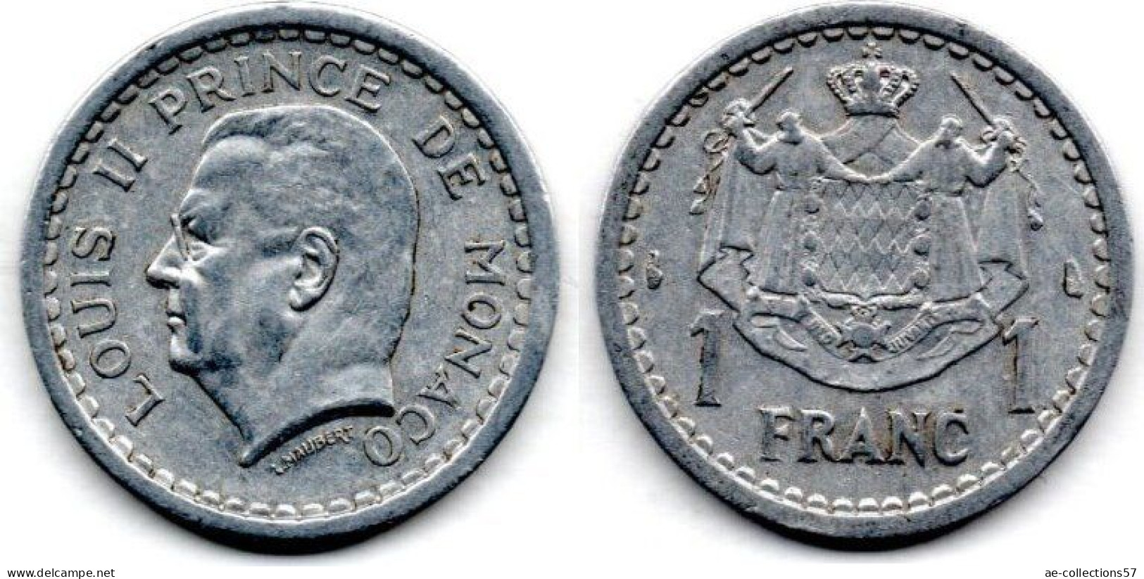 MA 24277 / Monaco 1 Franc 1943 TTB - 1960-2001 Franchi Nuovi
