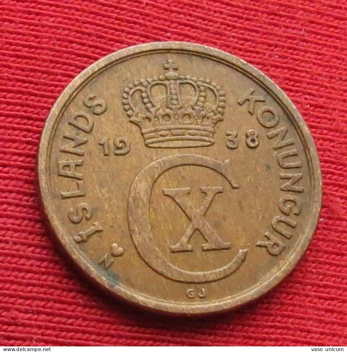 Iceland  2 Aurar 1938  Islande Islandia  Islanda - Iceland