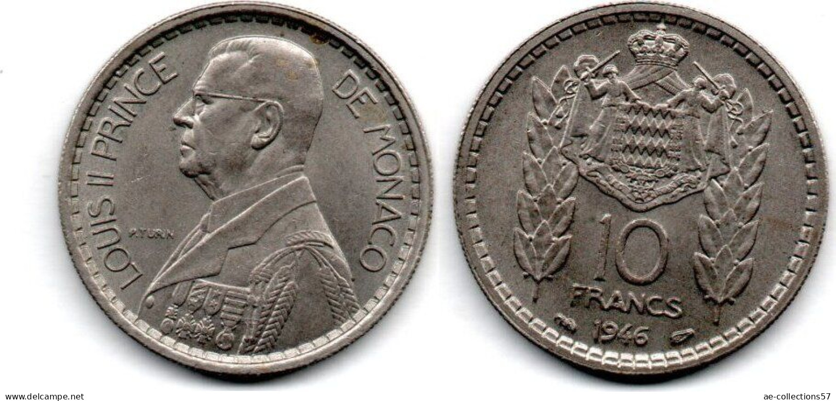 MA 24300 / Monaco 10 Francs 1946 TTB+ - 1960-2001 Francos Nuevos