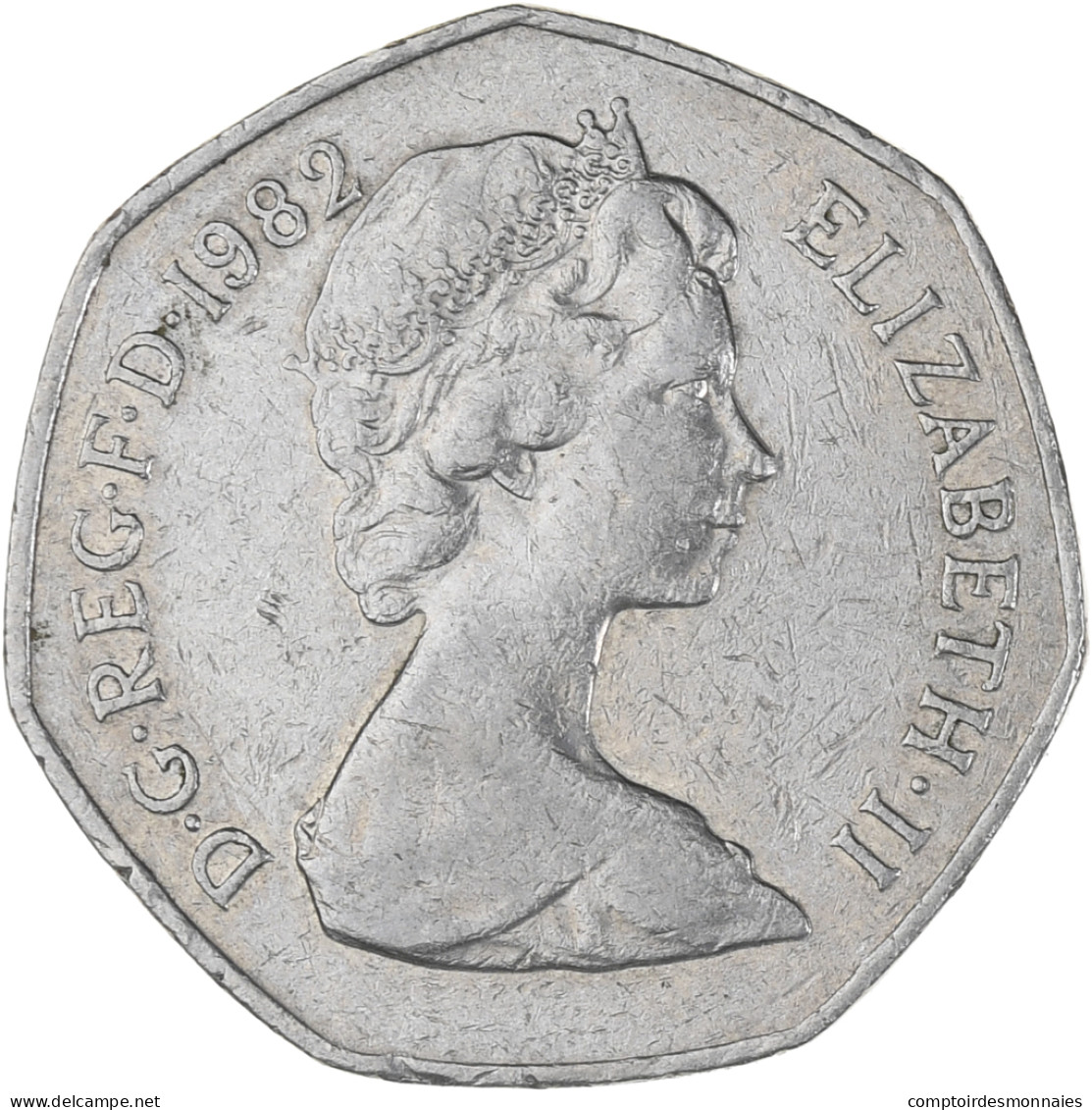 Monnaie, Grande-Bretagne, Elizabeth II, 50 Pence, 1982, TTB, Cupro-nickel - 50 Pence