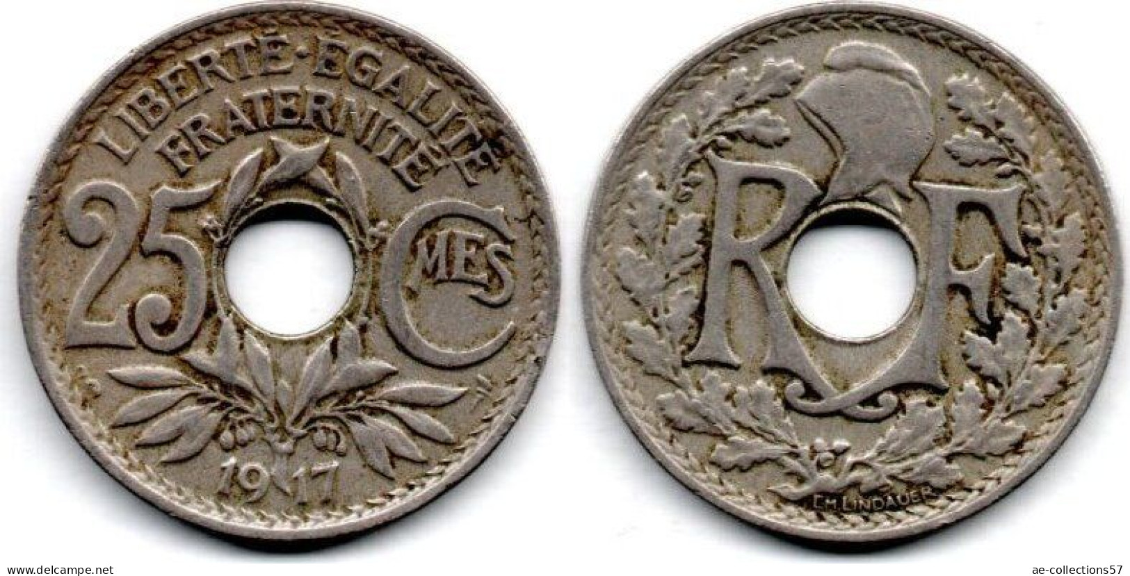 MA 24326 / 25 Centimes 1917 TB+ - 25 Centimes