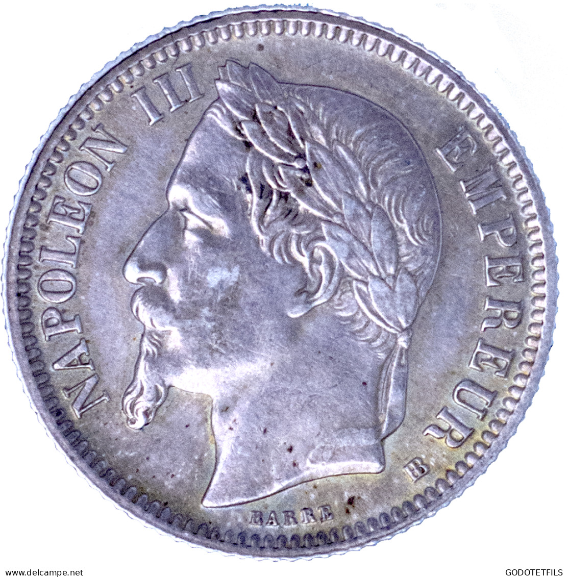 Napoléon III-1 Franc 1866 Strasbourg - 1 Franc