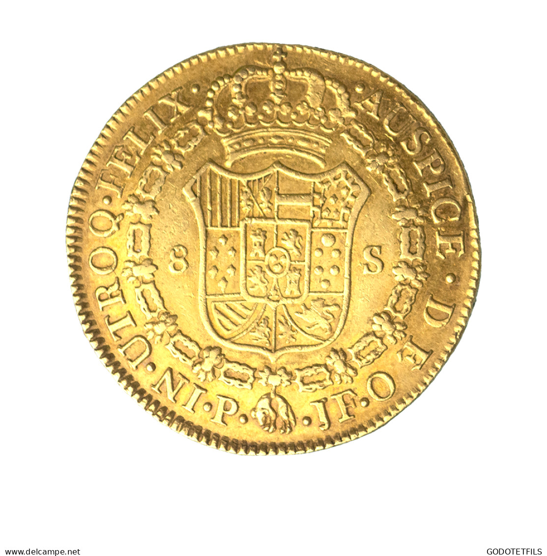 Espagne-Charles IIII 8 Escudos Or 1797 Popayan - Verzamelingen