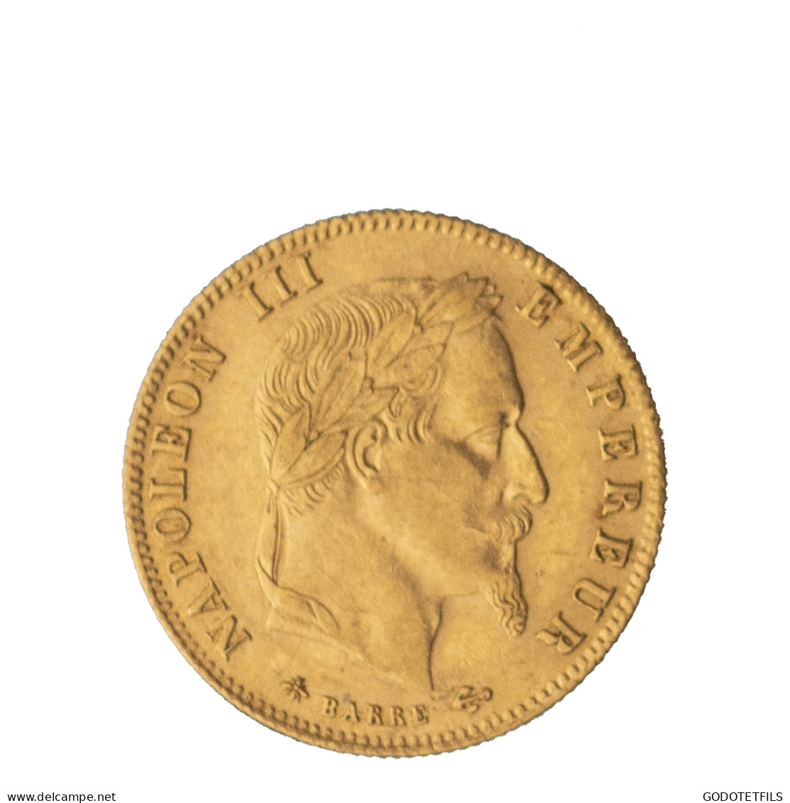 Second-Empire-5 Francs Or Napoléon III Tête Laurée 1866 Paris - 5 Francs (goud)