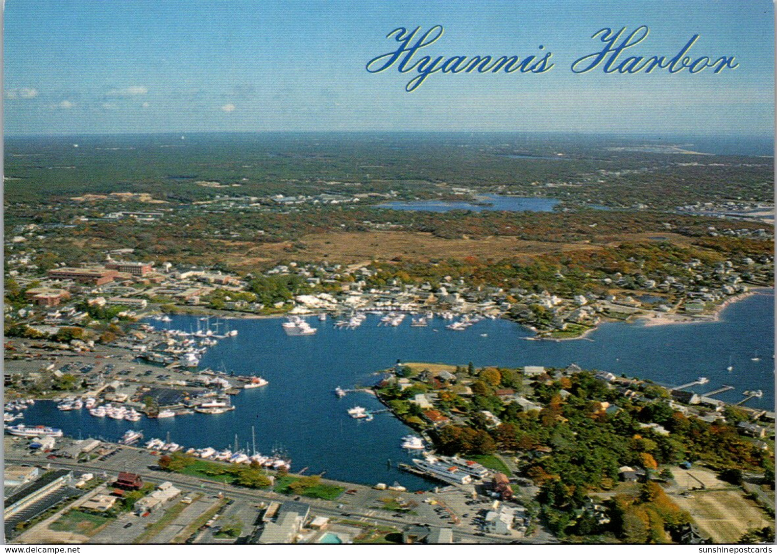 Massachusetts Cape Cod Aerial View Hyannis Harbor - Cape Cod