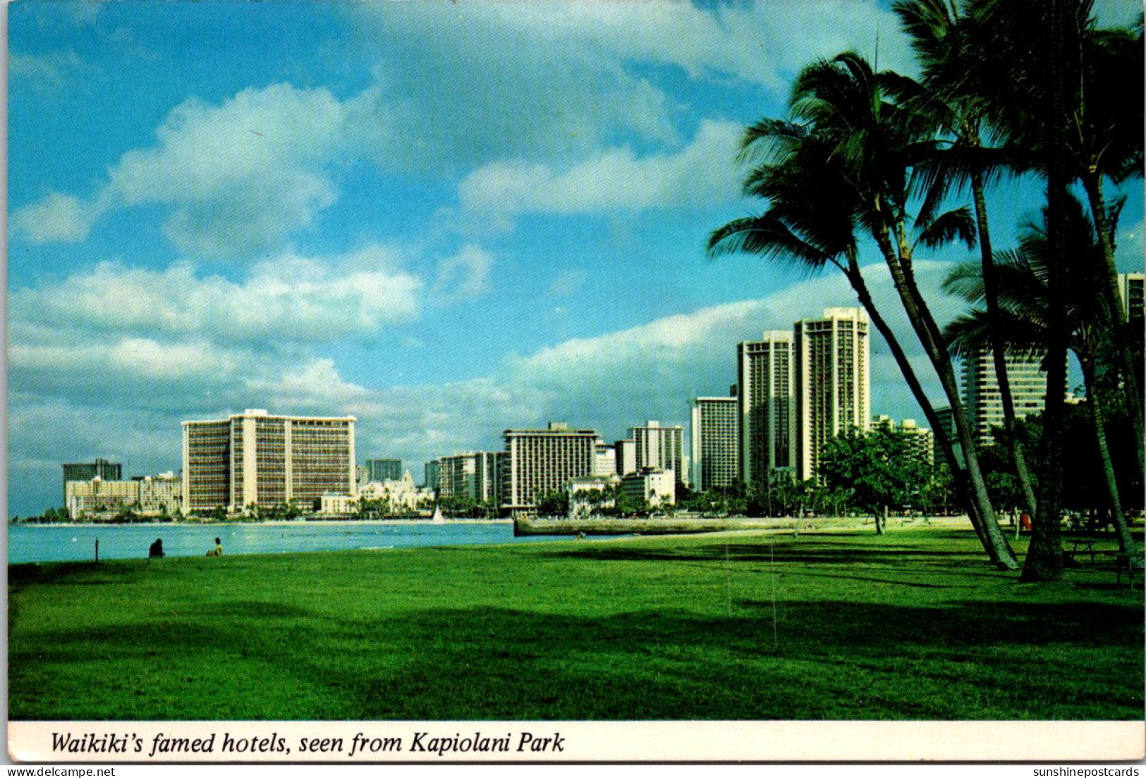 Hawaii Waikiki Hotels Seen From Kapiolani Park - Honolulu