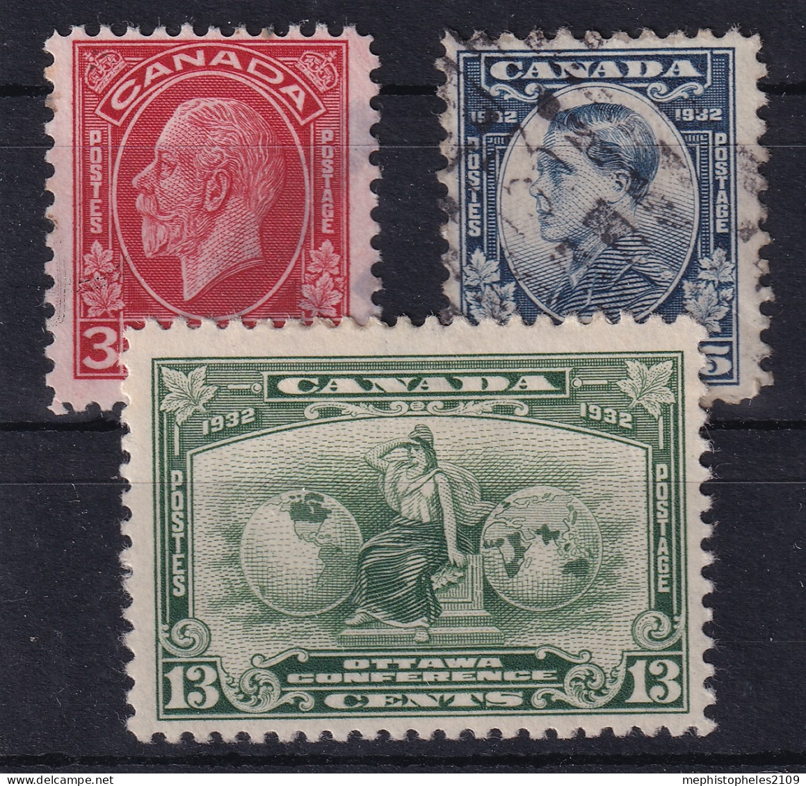 CANADA 1932 - Canceled/MLH - Sc# 192-194 - Complete Set! - Used Stamps