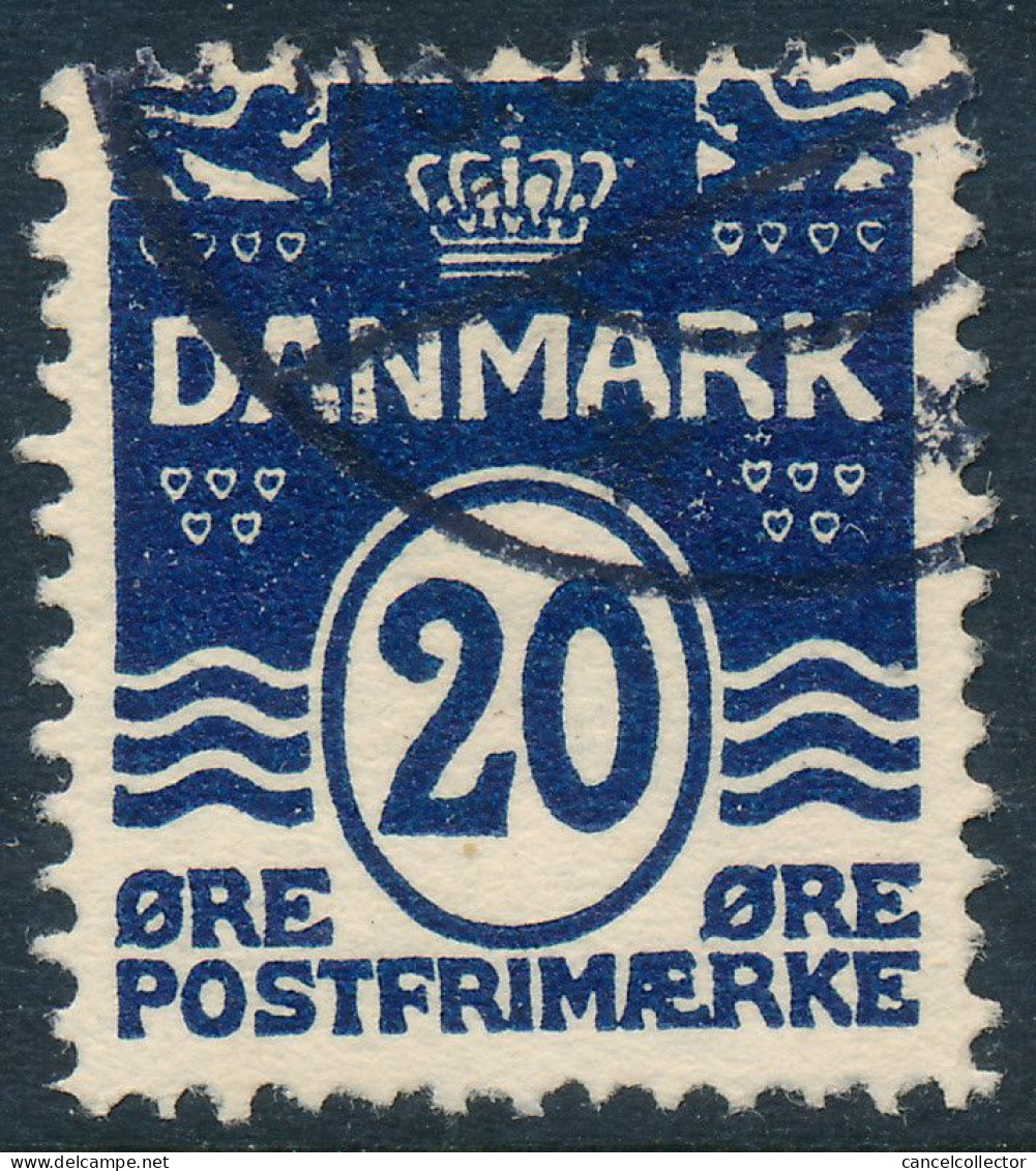 Denmark Danemark Danmark 1912: 20ø Black-blue Shade, Fine Used (DCDK00379) - Oblitérés