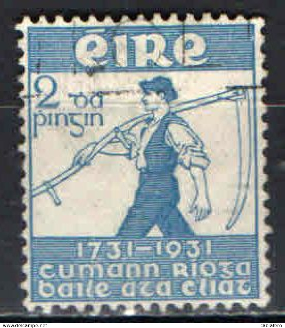 IRLANDA - 1931 - BICENTENARIO DELLA SOCIETA' REALE DI DUBLINO - USATO - Used Stamps