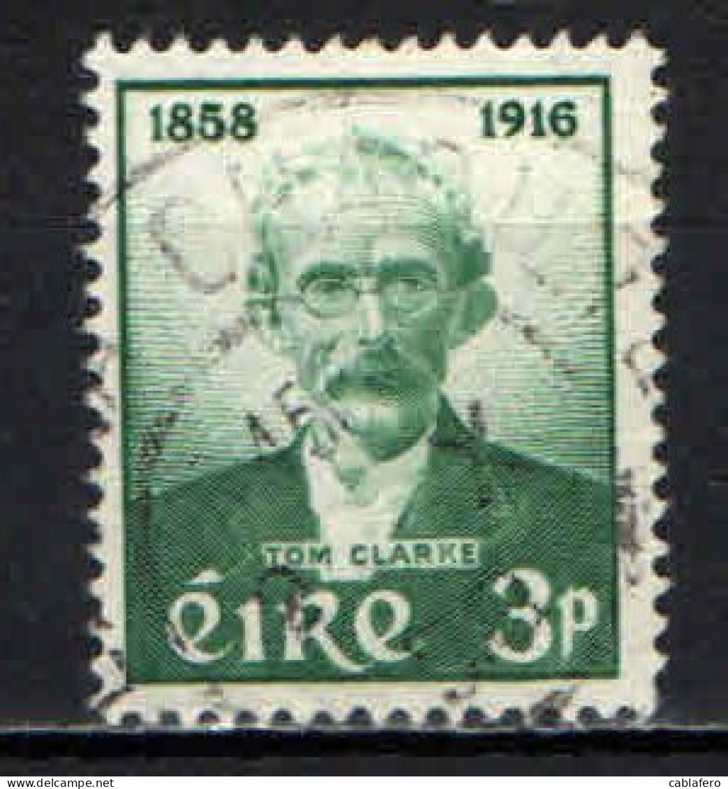 IRLANDA - 1958 - CENTENARIO DELLA NASCITA DEL PATRIOTA THOMAS J. CLARKE - USATO - Oblitérés