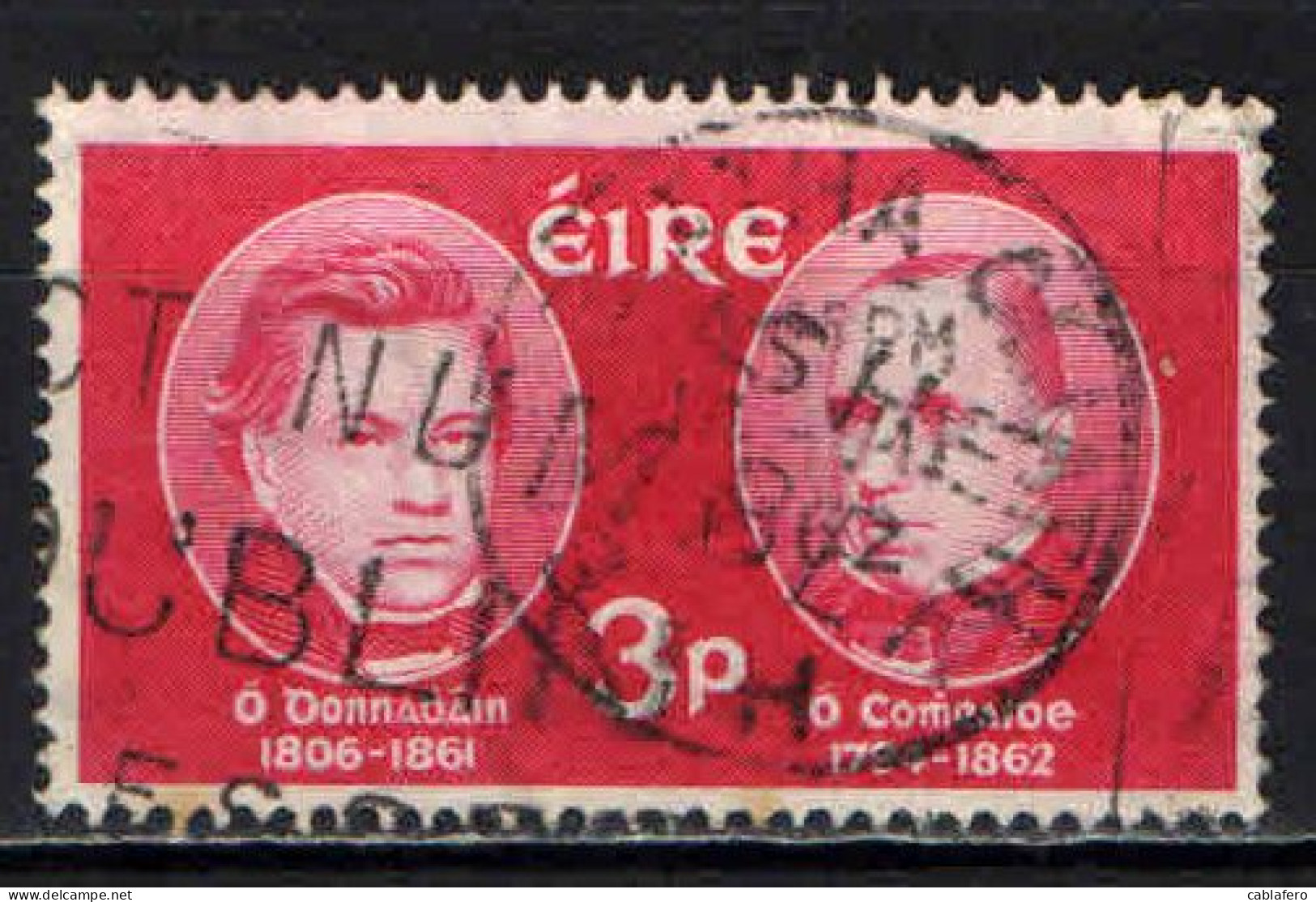 IRLANDA - 1962 - CENTENARIO DELLA MORTE DEGLI SCIENZIATI O'DONNOVAN E O'CURRY - USATO - Gebraucht