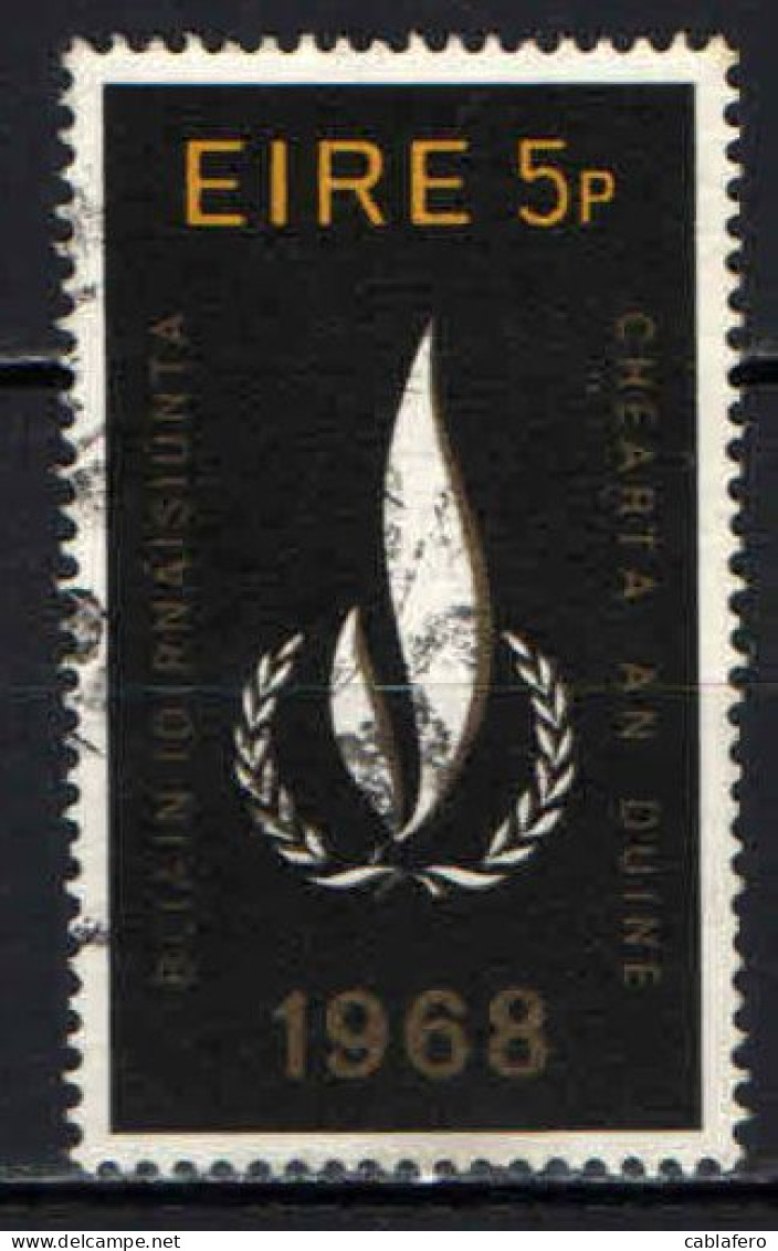 IRLANDA - 1968 - ANNO INTERNAZIONALE DEI DIRITTI DELL'UOMO - USATO - Used Stamps