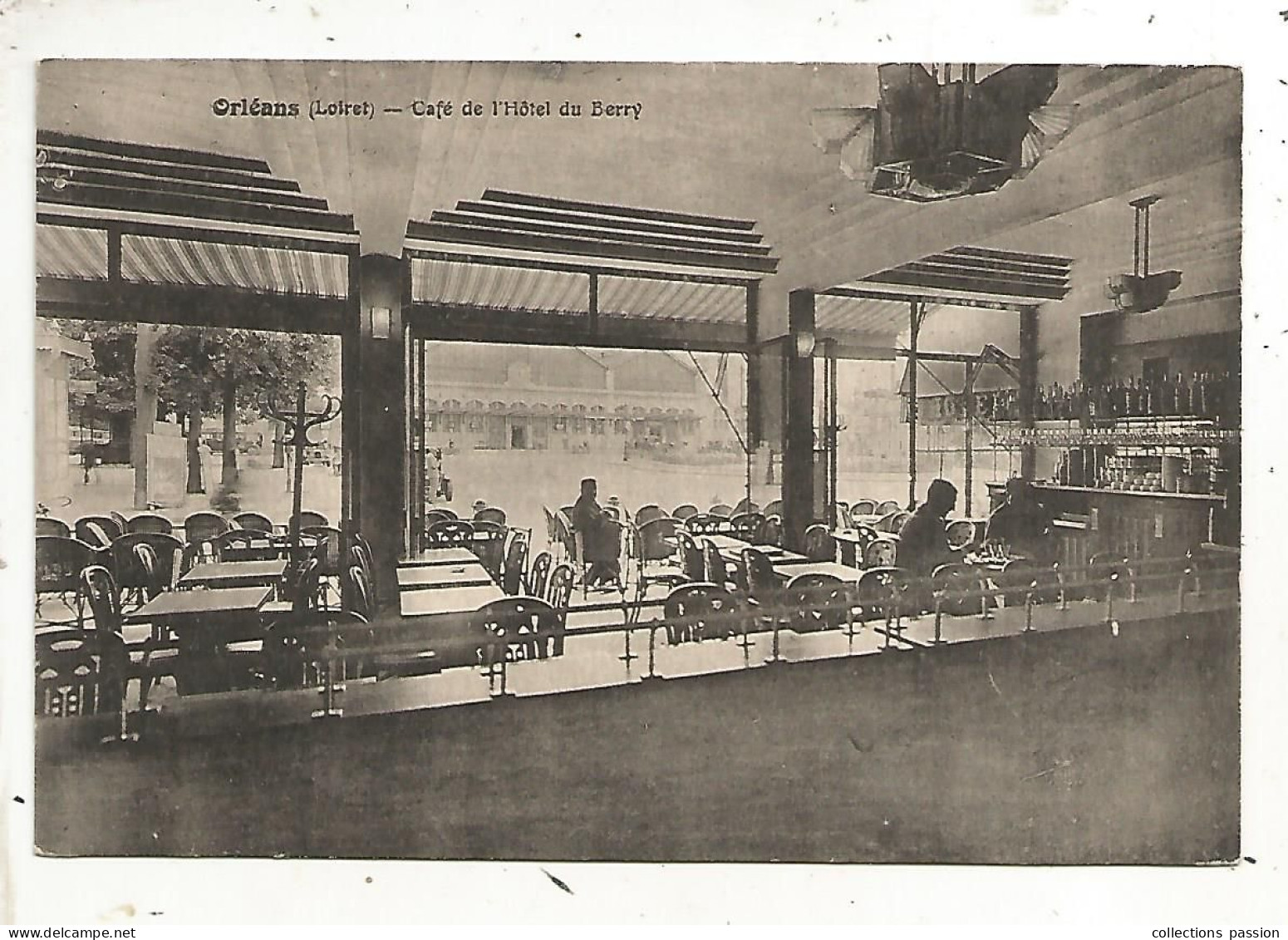 Cp, Commerces, Café De L'hôtel Du BERRY, 45, ORLEANS, écrite, Ed. Lenormand - Caffé