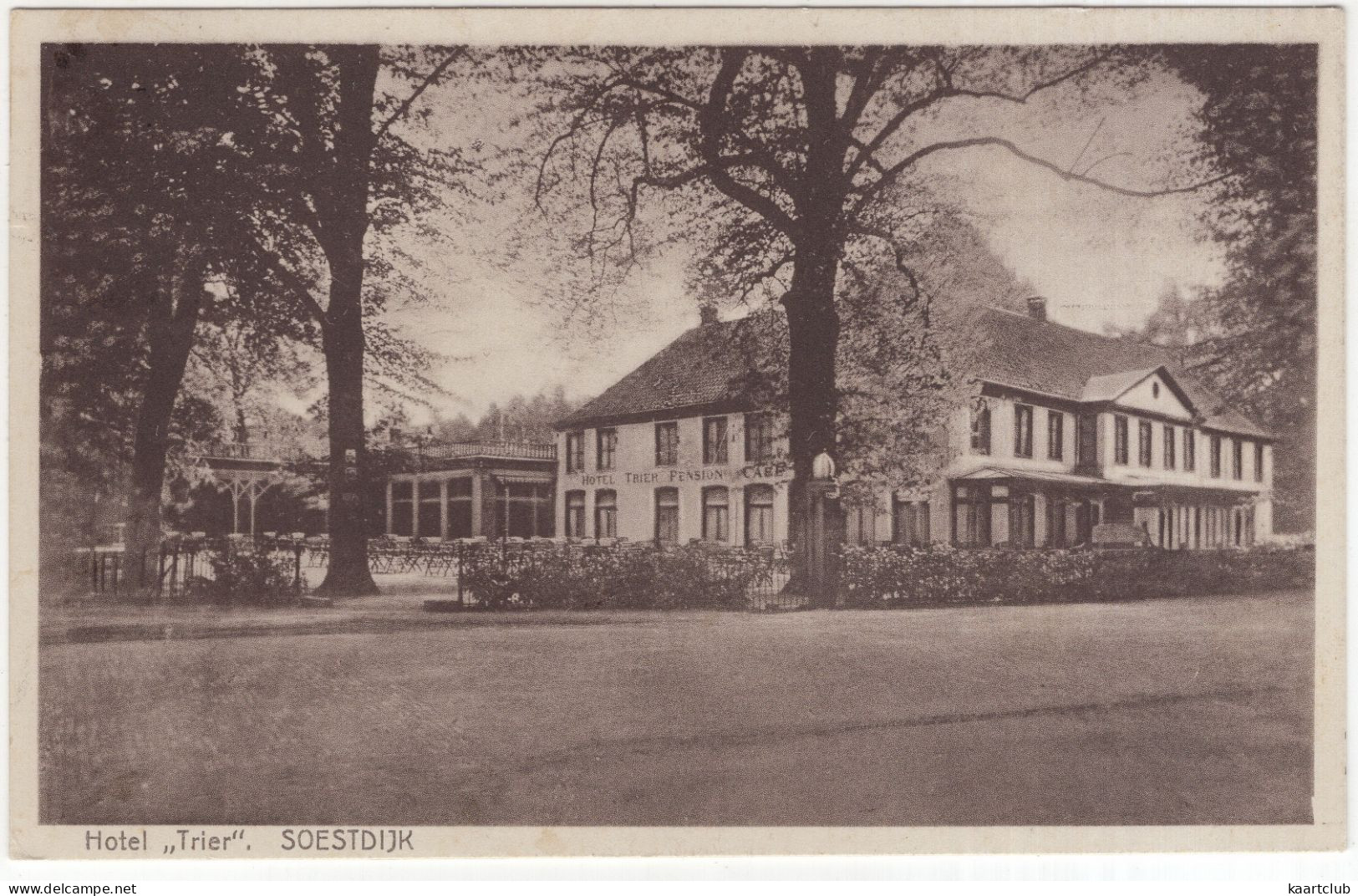 Hotel 'Trier'. Soestdijk. - (Utrecht, Nederland/Holland) - 1936 - Uitg.: Alex Bouman, Utrecht - Soestdijk