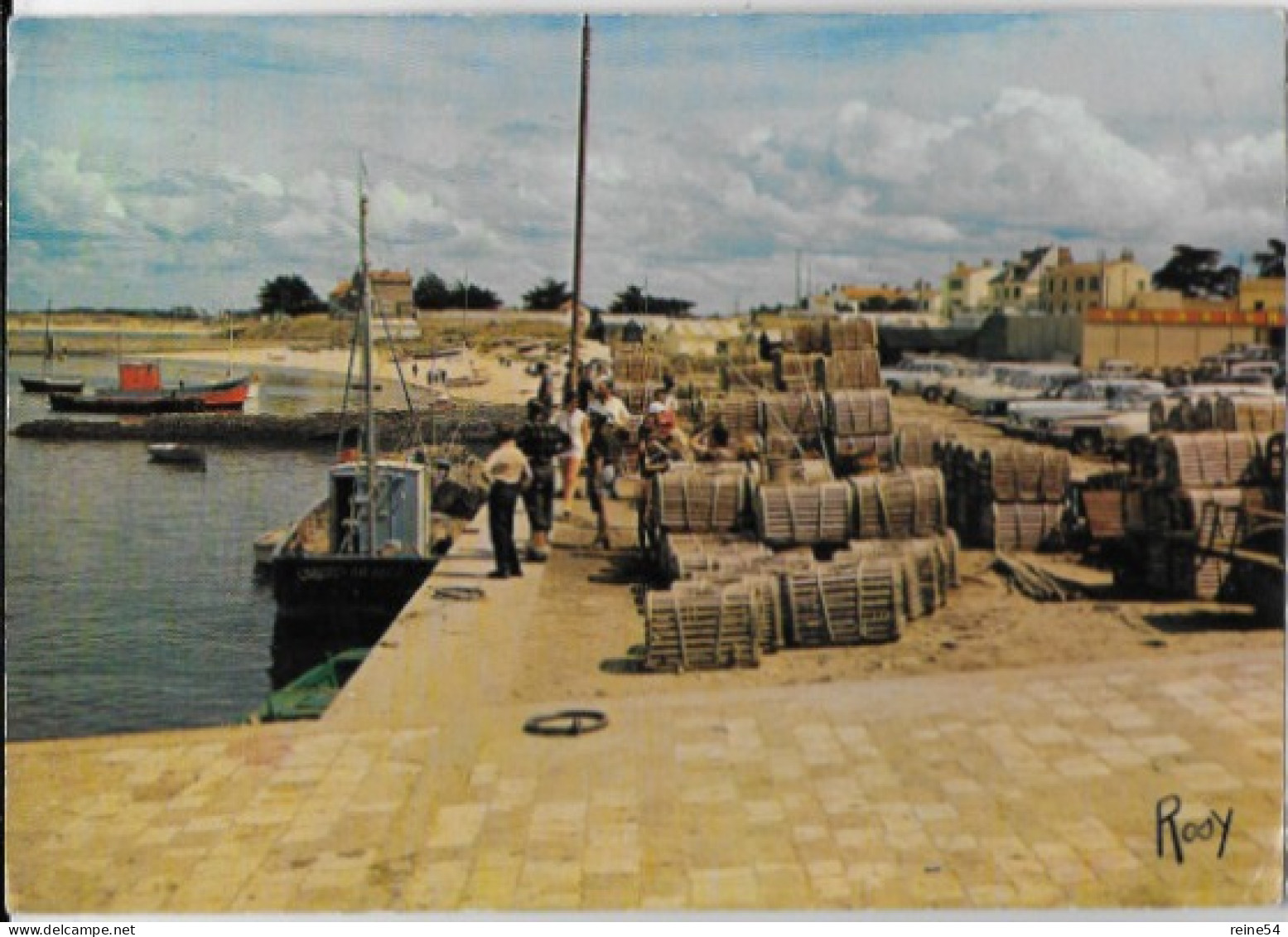 85 ILE DE NOIRMOUTIER (Vendée) L'Herbaudière -Le Quai Et Ses Casiers à Homards -circulé 1969 Edit. Chapeau N° 1758 - Noirmoutier