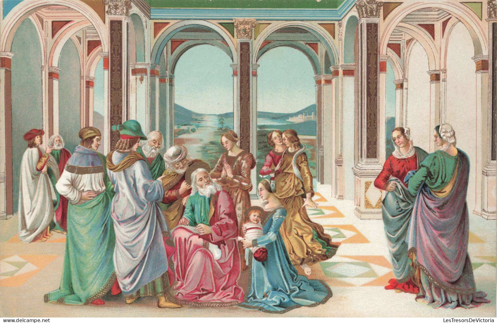 RELIGION - Christianisme - Tableau - Zaccaria Scrive Il Nome Del Figlio -  Carte Postale Ancienne - Paintings, Stained Glasses & Statues