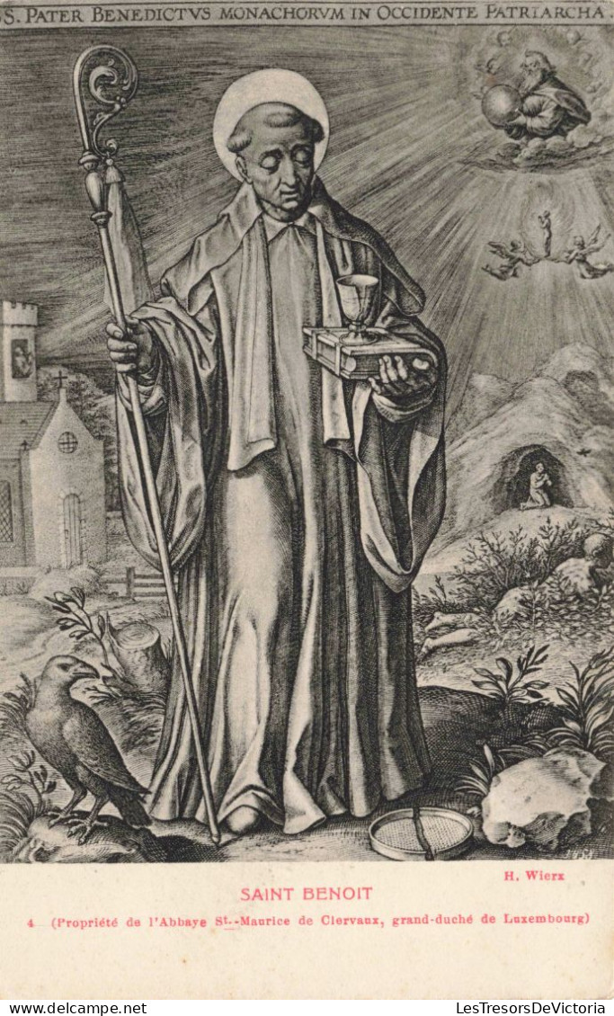 RELIGION - Christianisme - Saint Benoit - Propriété De L'abbaye Saint Maurice -  Carte Postale Ancienne - Santi