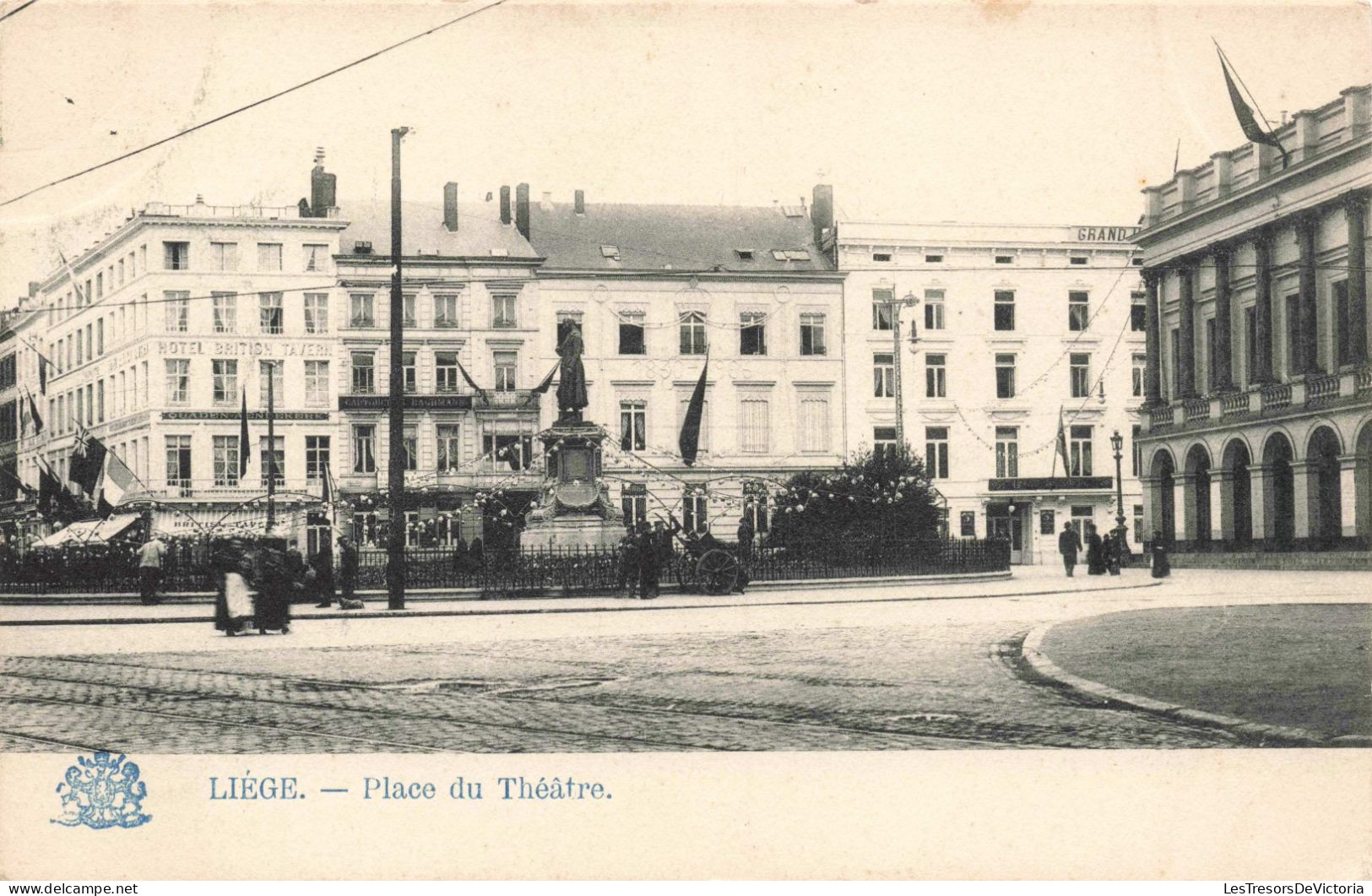 BELGIQUE - Liège - Place Du Théâtre -  Carte Postale Ancienne - Liege