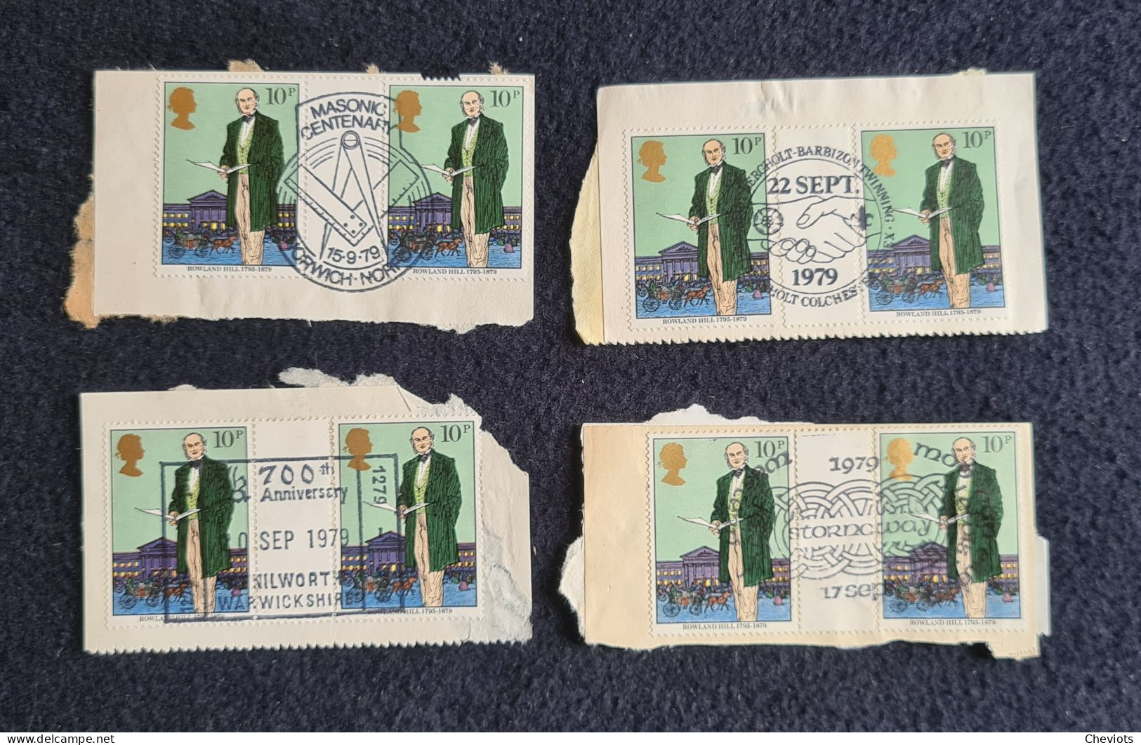 UK Slogans On Stamps Still On Paper - Autres & Non Classés