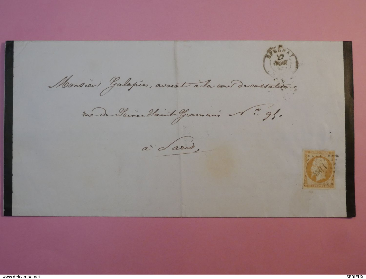 BZ16 FRANCE BELLE LETTRE  1867 EPERNAY A PARIS   +NAPOLEON N°13 +AFF. INTERESSANT ++ - 1853-1860 Napoléon III