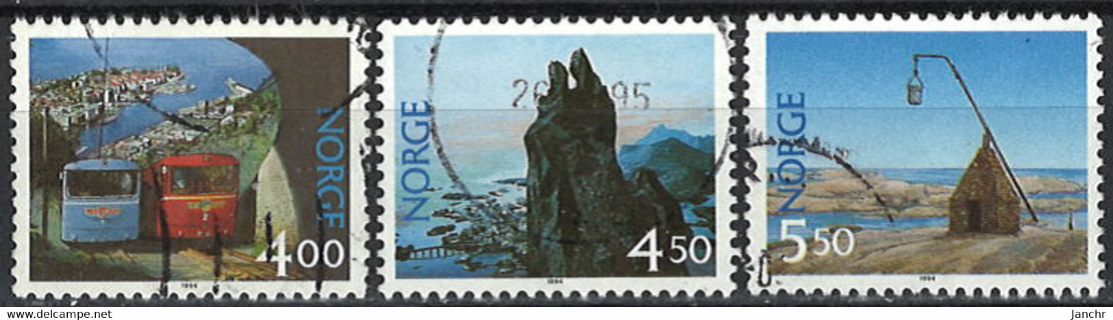 Norwegen Norway 1994. Mi.Nr. 1156-1158, Used O - Gebraucht