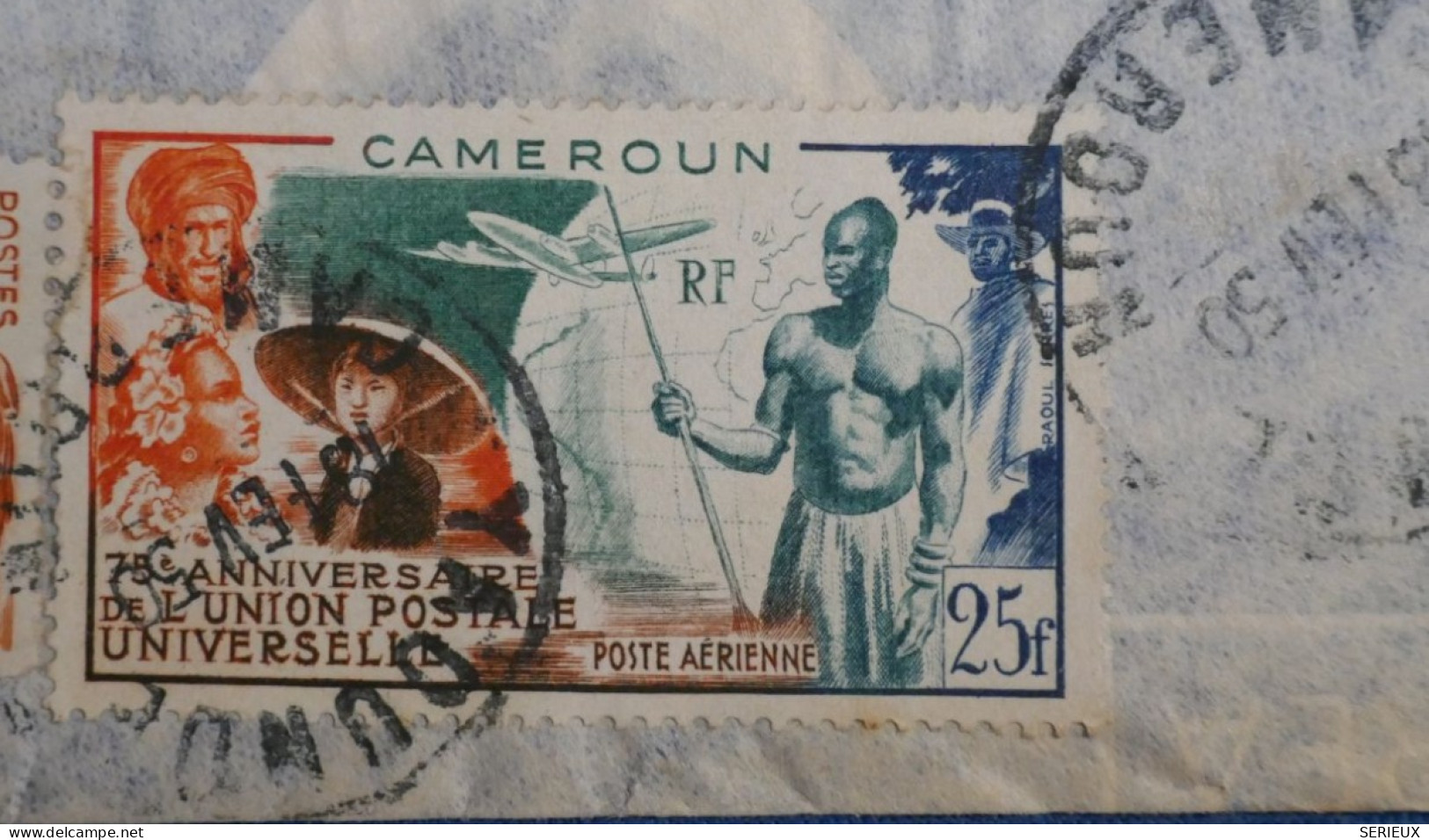 BZ16 CAMEROUN  BELLE   LETTRE  1950  PAR AVION  YAOUNDE  A  PARIS   FRANCE   +AEROPHILATELIE+PA 25F  +AFF. PLAISANT ++ - Poste Aérienne