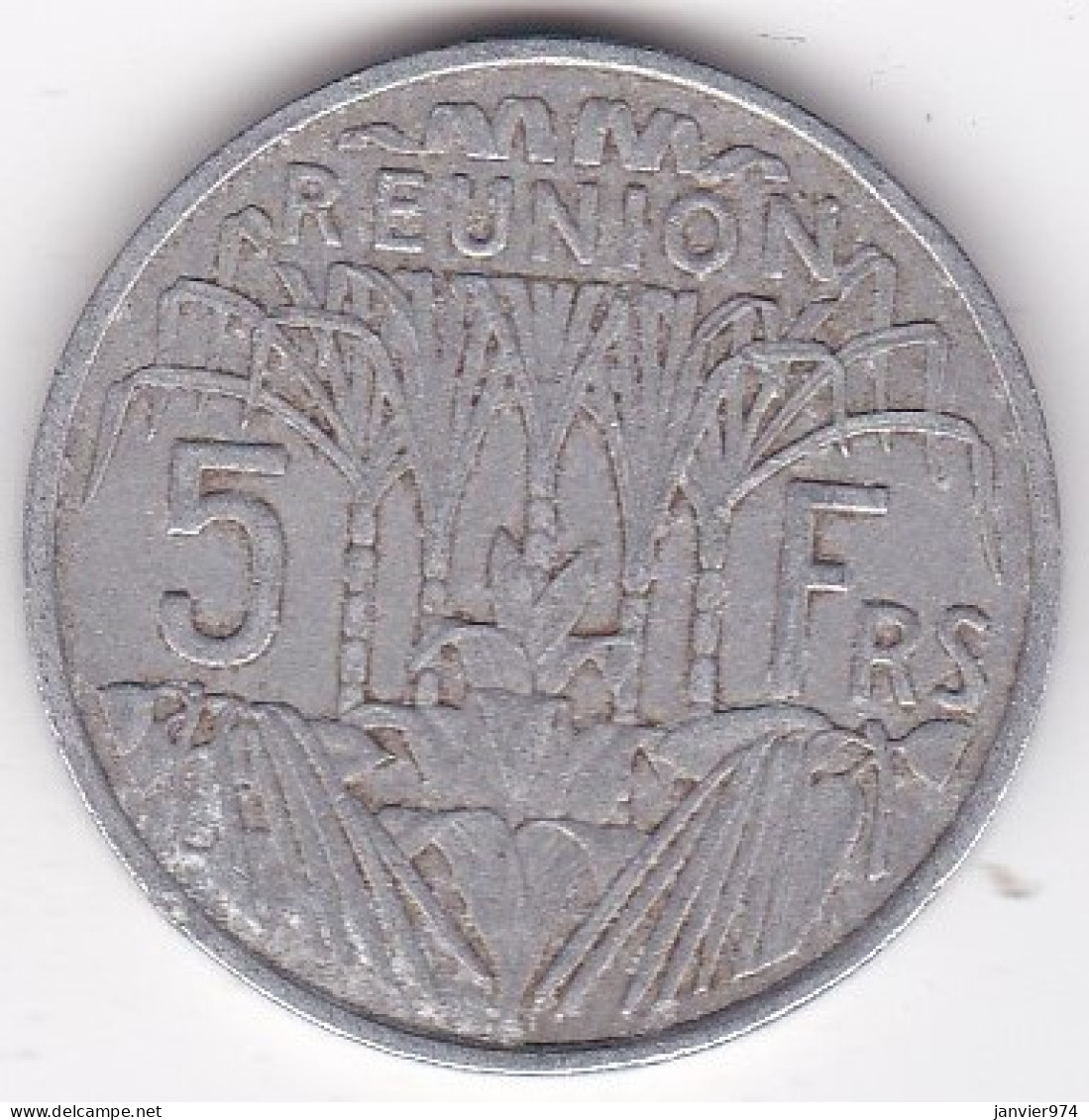 Ile De La Réunion 5 Francs 1955 , En Aluminium, Lec# 69 - Reunion