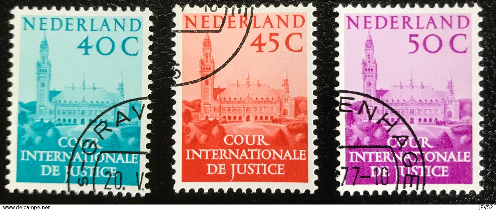 Nederland - C18/28 - 1977 - (°)used - Michel 41#43 - Dienst - Cour International De Justice - Dienstmarken
