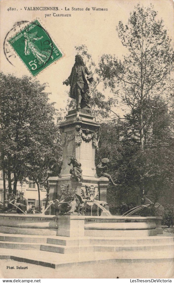 FRANCE - Valenciennes - La Statue De Watteau Par Carpeaux -  Carte Postale Ancienne - Valenciennes