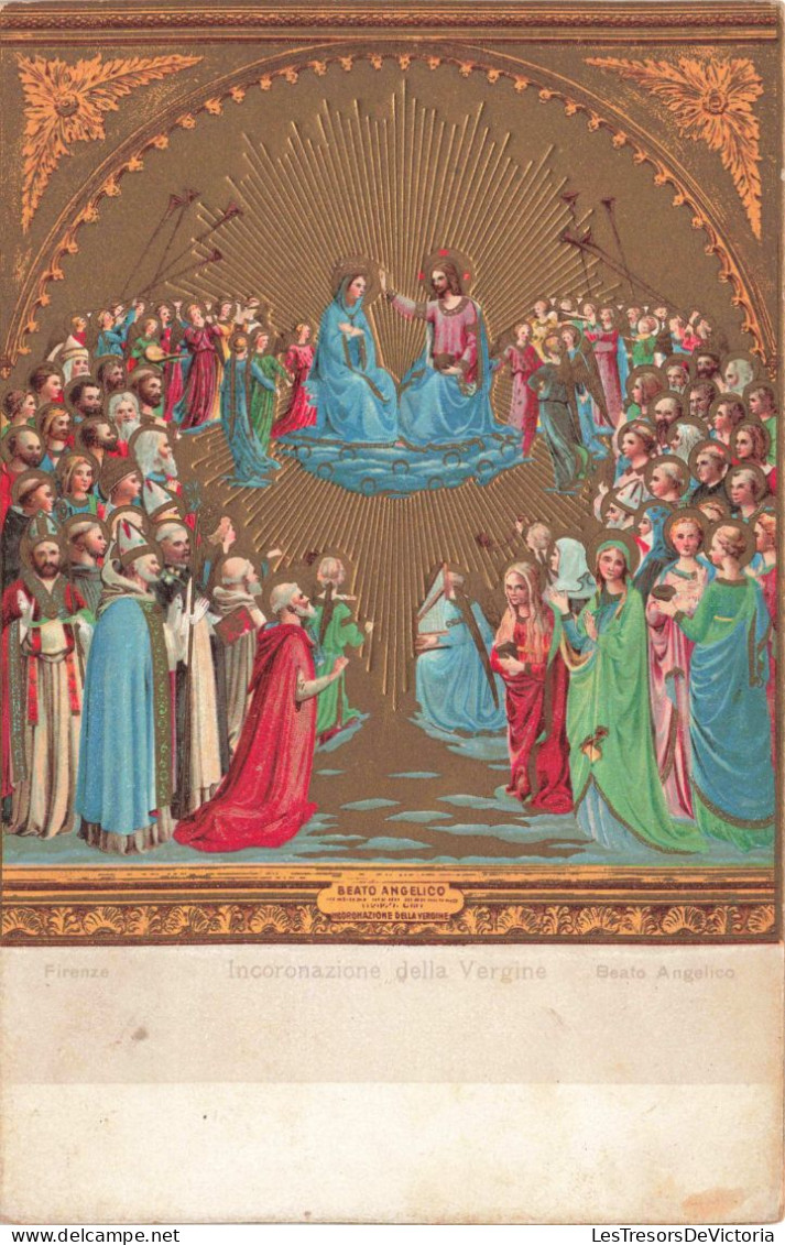 RELIGION - Incoronazione Della Vergine - Beato Angelico -  Carte Postale Ancienne - Schilderijen, Gebrandschilderd Glas En Beeldjes