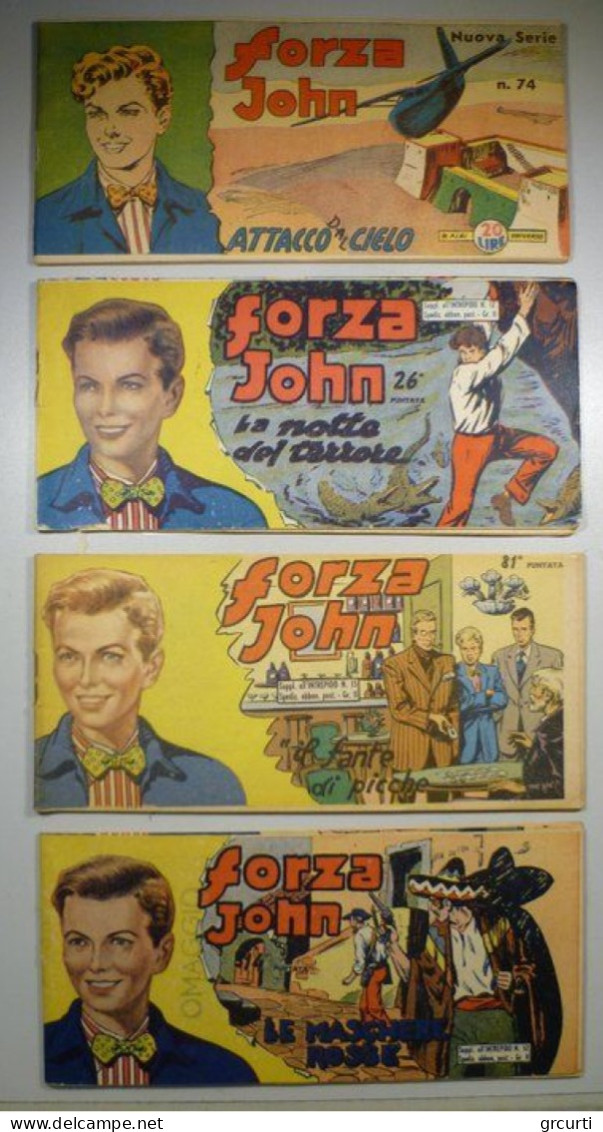 Forza John - Lotto 4 Fumetti Spillati - Comics 1930-50