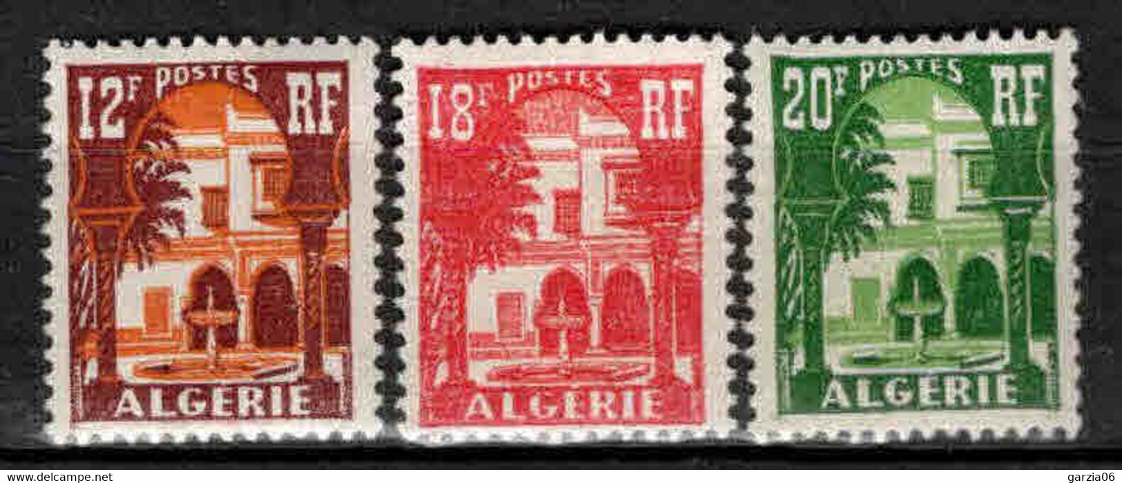 Algérie - 1956 - Cour Mauresque -  N° 335/340A/341  - Neuf ** - MNH - Neufs