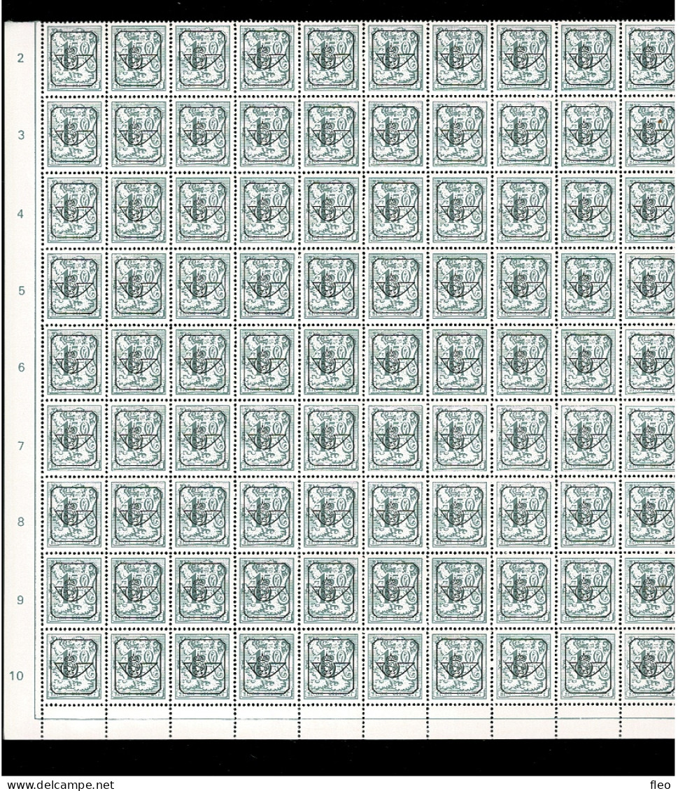 1977/82 PRE801** X 100 : Chiffre Sur Lion Héraldique - Typo Precancels 1967-85 (New Numerals)